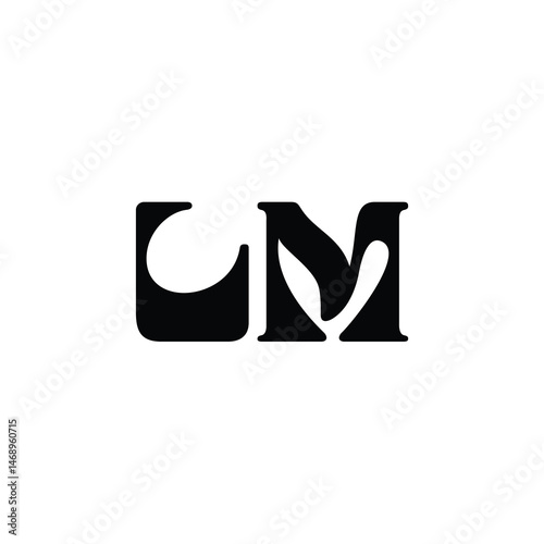 LM monogram logo design letter text name symbol monochrome logotype alphabet character simple logo
