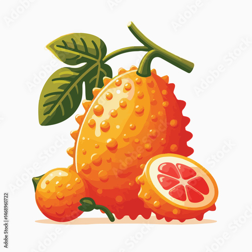 food, healthy, fruit, fresh, gac, raw, freshness, organic, delicious, isolated, white, red, sweet, orange, bitter, asian, background, green, spiny, baby, plant, gourd, vegetarian, herb, vegetable, agr