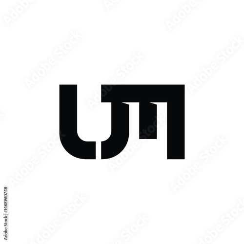 LM monogram logo design letter text name symbol monochrome logotype alphabet character simple logo