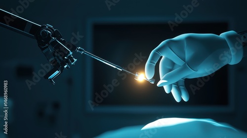 Robotic Surgery Innovation Close-Up with Human Touch in Hospital Setting