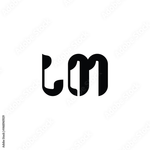 LM monogram logo design letter text name symbol monochrome logotype alphabet character simple logo