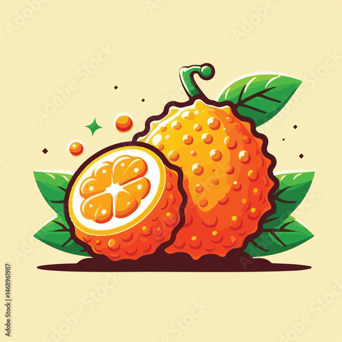 food, healthy, fruit, fresh, gac, raw, freshness, organic, delicious, isolated, white, red, sweet, orange, bitter, asian, background, green, spiny, baby, plant, gourd, vegetarian, herb, vegetable, agr