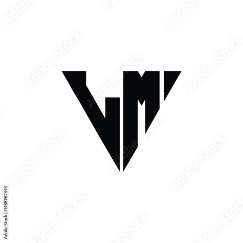 LM monogram logo design letter text name symbol monochrome logotype alphabet character simple logo