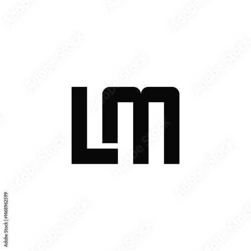 LM monogram logo design letter text name symbol monochrome logotype alphabet character simple logo