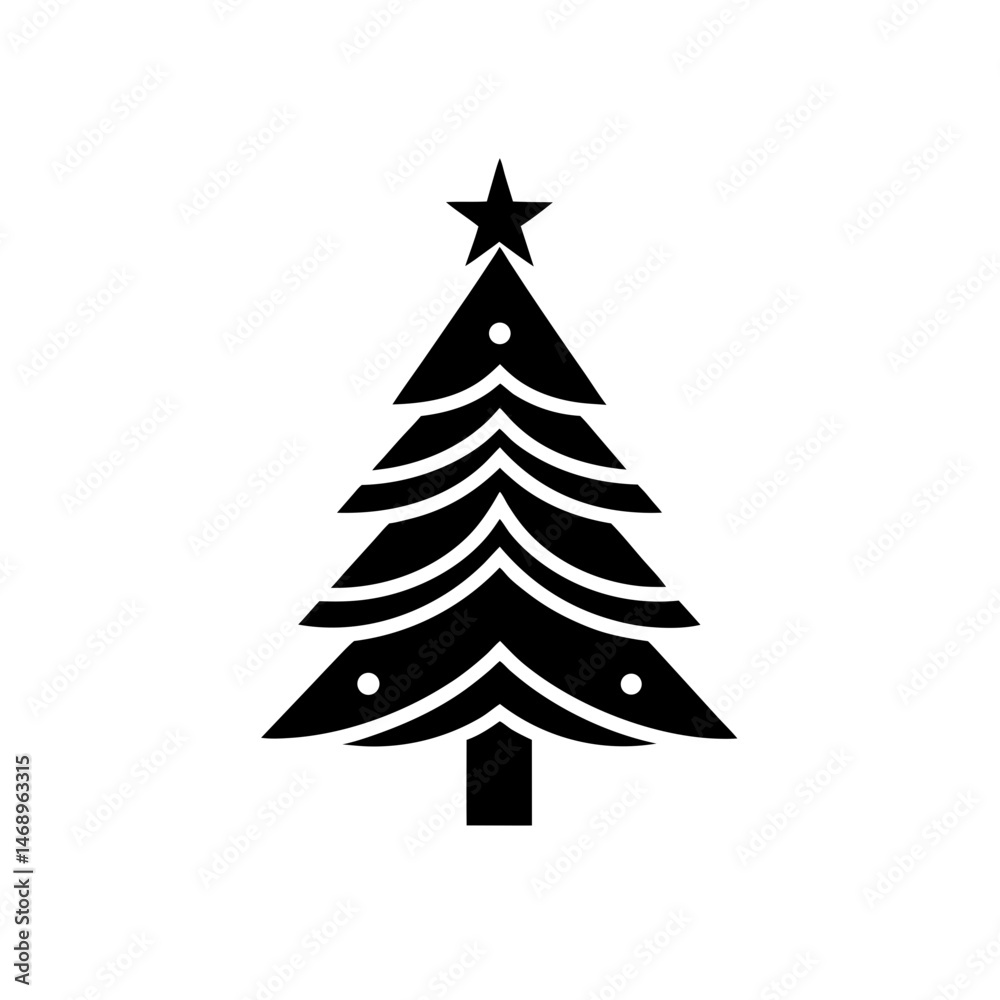 Obraz premium christmas tree icon vector illustration
