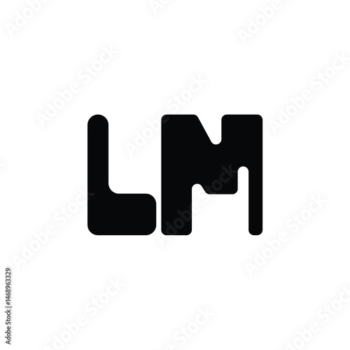 LM monogram logo design letter text name symbol monochrome logotype alphabet character simple logo
