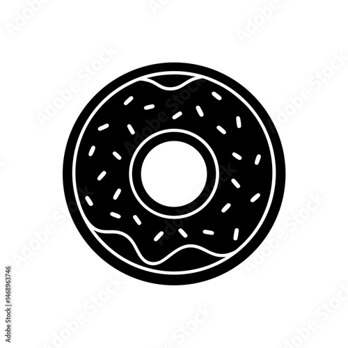 donut dessert icon vector illustration
