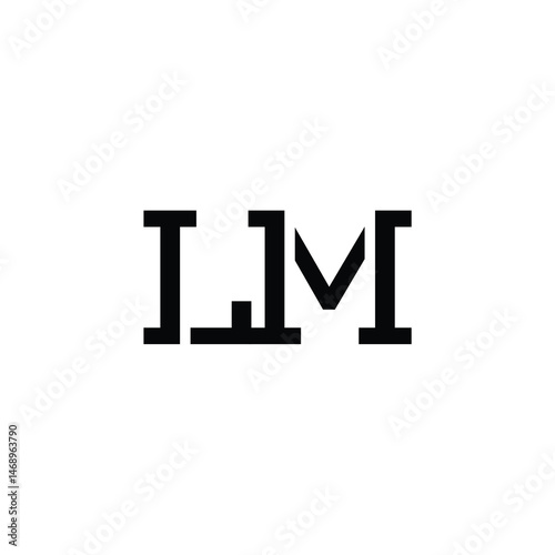 LM monogram logo design letter text name symbol monochrome logotype alphabet character simple logo