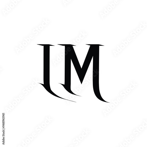 LM monogram logo design letter text name symbol monochrome logotype alphabet character simple logo