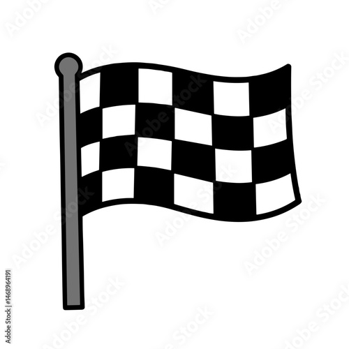 Checkered flag symbolizing racing competitions  