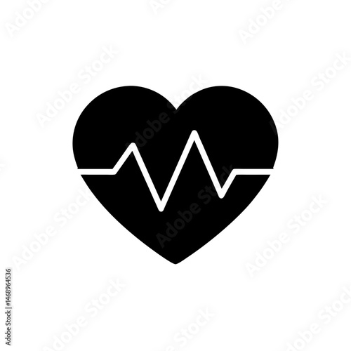 heart rate monitor silhouette icon vector illustration