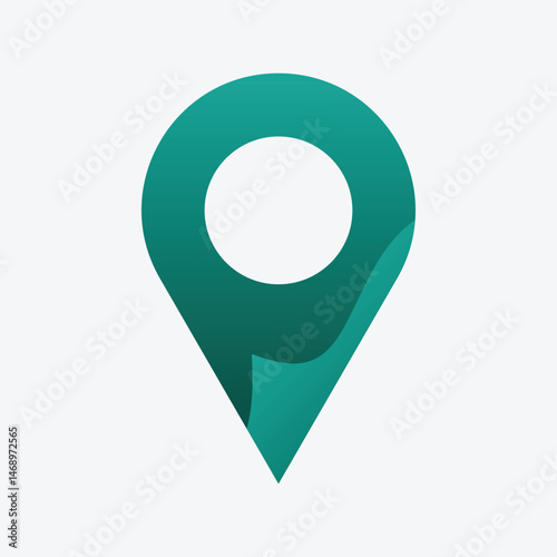 Map pointer icon, location icon, place marker, GPS pointer icon symbol 