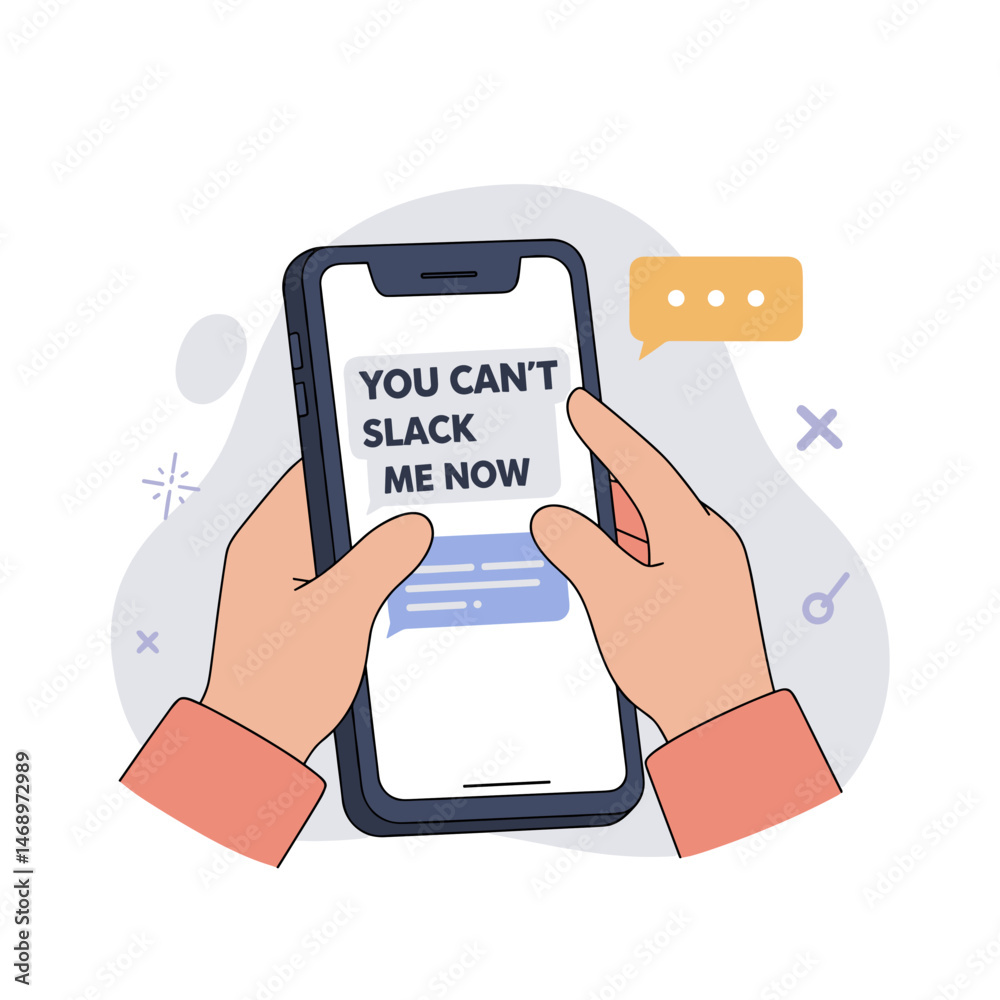 Hands holding smartphone displaying 