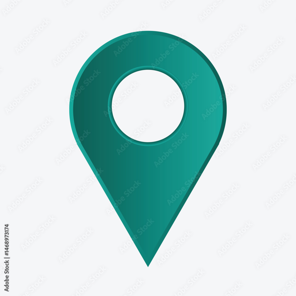 Vector map pointer icon, Location map pin icon Vector map pointer icon, Location map pin icon