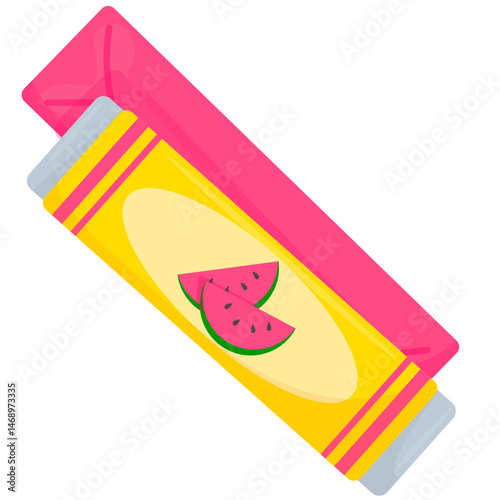 Pink Bubblegum Candy Illustration