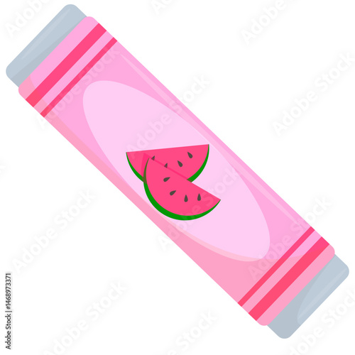 Pink Bubblegum Candy Illustration