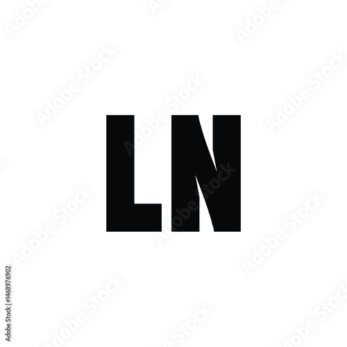 LN monogram logo design letter text name symbol monochrome logotype alphabet character simple logo