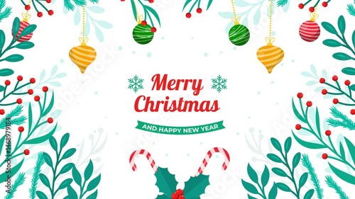 Merry Christmas and Happy New Year Animation | Festive Holiday Greeting