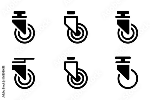 Caster wheel types furniture wheel replacement set