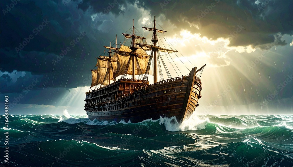 Fototapeta premium 新天地をもとめてCustom AI Model