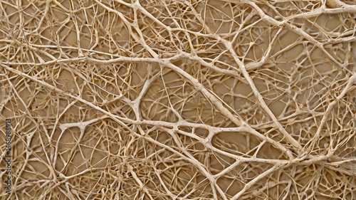  Intricate Beige Branch Network Texture Pattern