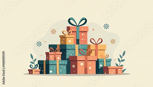 holiday gift pile