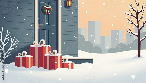 holiday gift pile