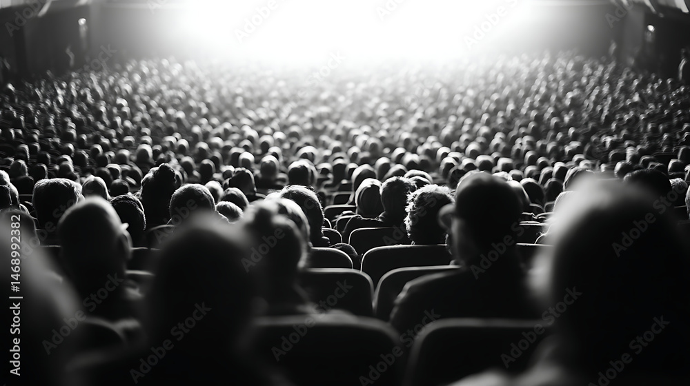 Obraz premium Audience captivated by an inspiring performance.