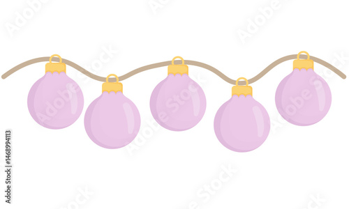 Pastel Colored Fairy Lights Graphic Illustration