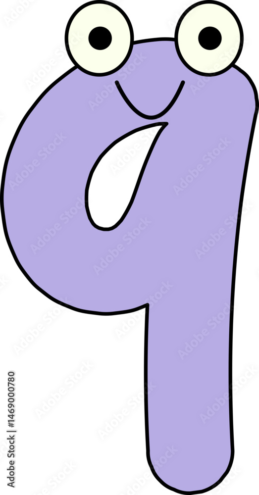 Fototapeta premium Cute Alphabet with Googly Eyes