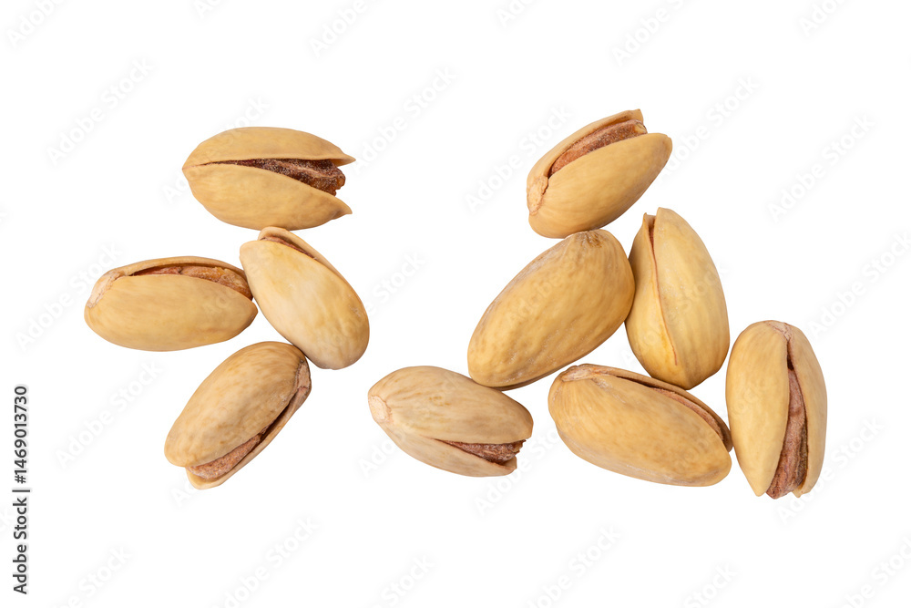 Obraz premium Pistachio nuts isolated on transparent background