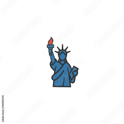 Statue of Liberty Icon – Symbol of American Freedom and Independence