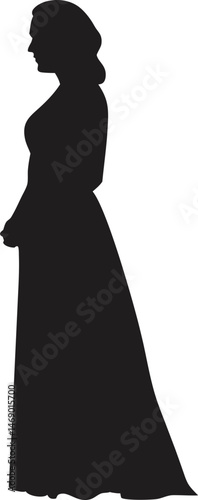 Wallpaper Mural Silhouette of a woman in a long dress. Torontodigital.ca