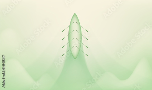 Dragon Boat Festival horizontal illustration ink dragon boat