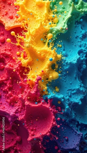 Abstract textured background, vibrant color splashes, creative, brushstrokes