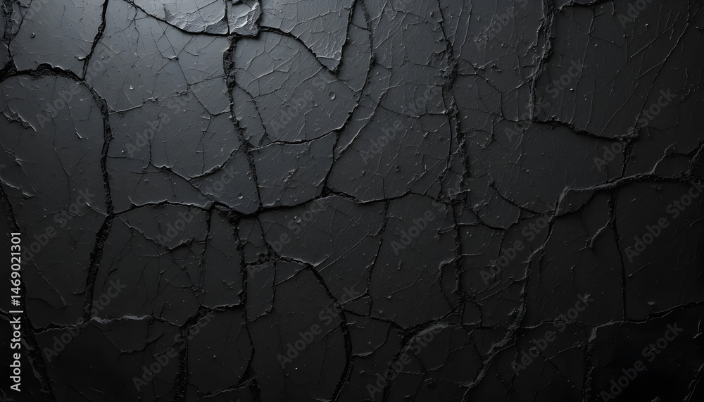 Obraz premium Old scratched black wall texture