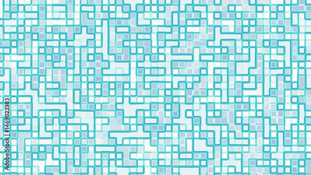 Futuristic Blue Digital Circuit Pattern Background with Geometric Square Lines Futuristic Blue Digital Circuit Pattern Background with Geometric Square Lines