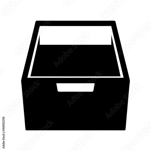 archive box icon silhouette vector
