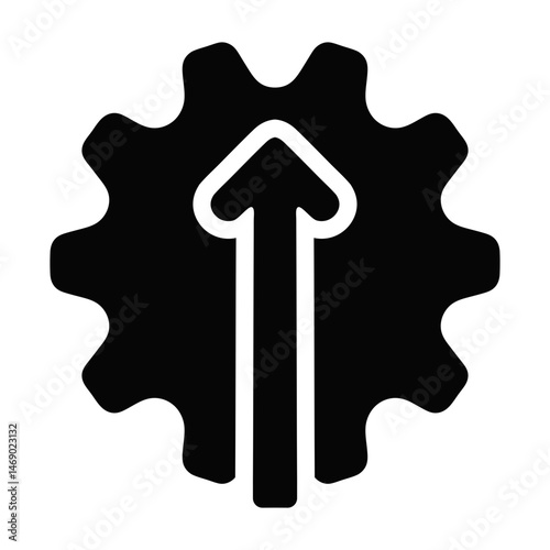 automation gear icon silhouette

