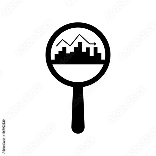 data analytics icon silhouette vector
