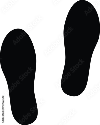 Human footprints. Vector.