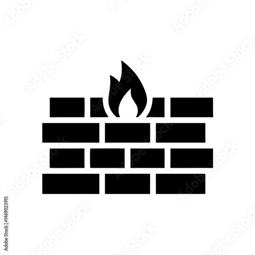 firewall security brick icon
