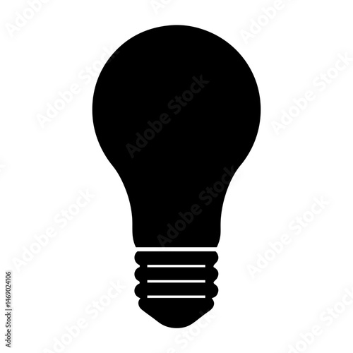 lightbulb icon creative silhouette
