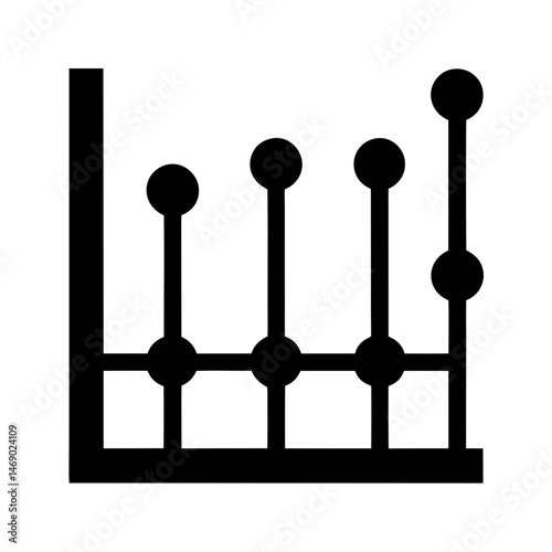 line chart icon silhouette
