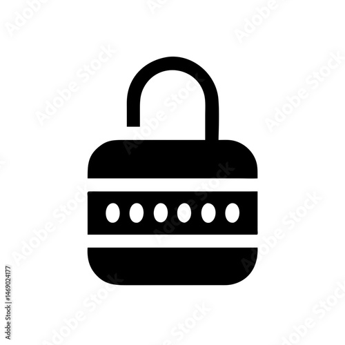 padlock security icon silhouette filled
