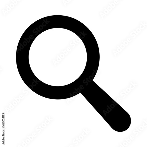 magnifying glass icon silhouette filled
