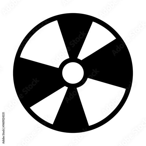 optical disc icon silhouette vector

