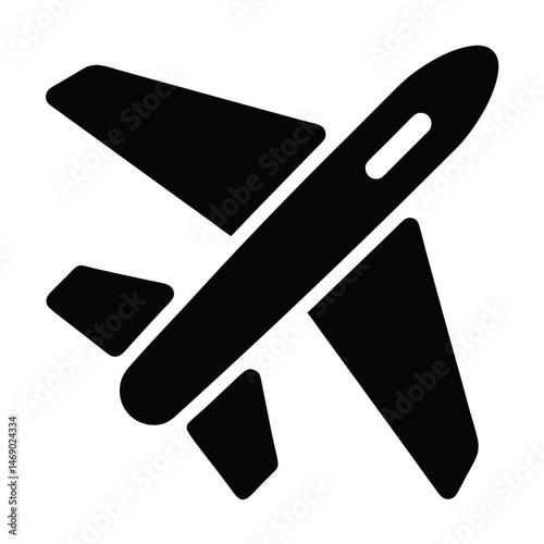 airplane icon silhouette filled
