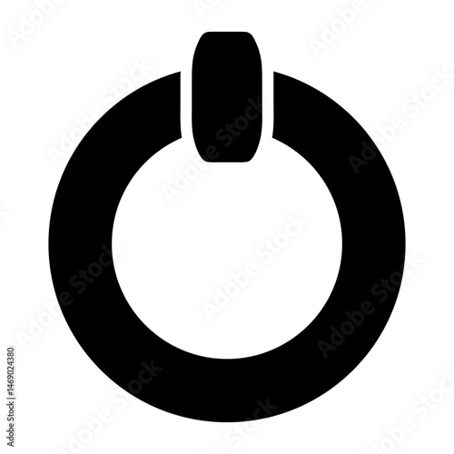 power button icon silhouette filled
