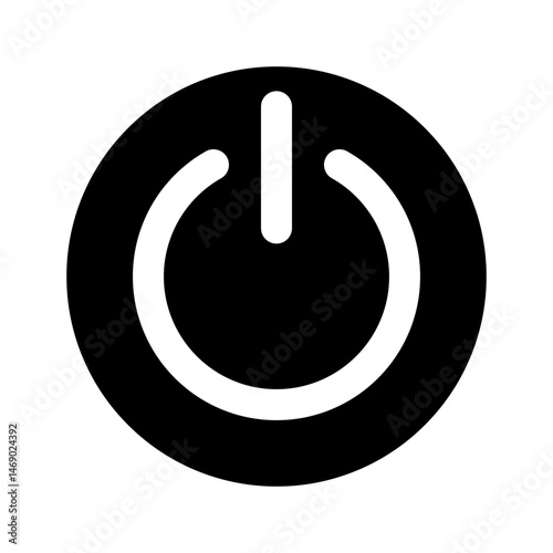power button icon silhouette vector
